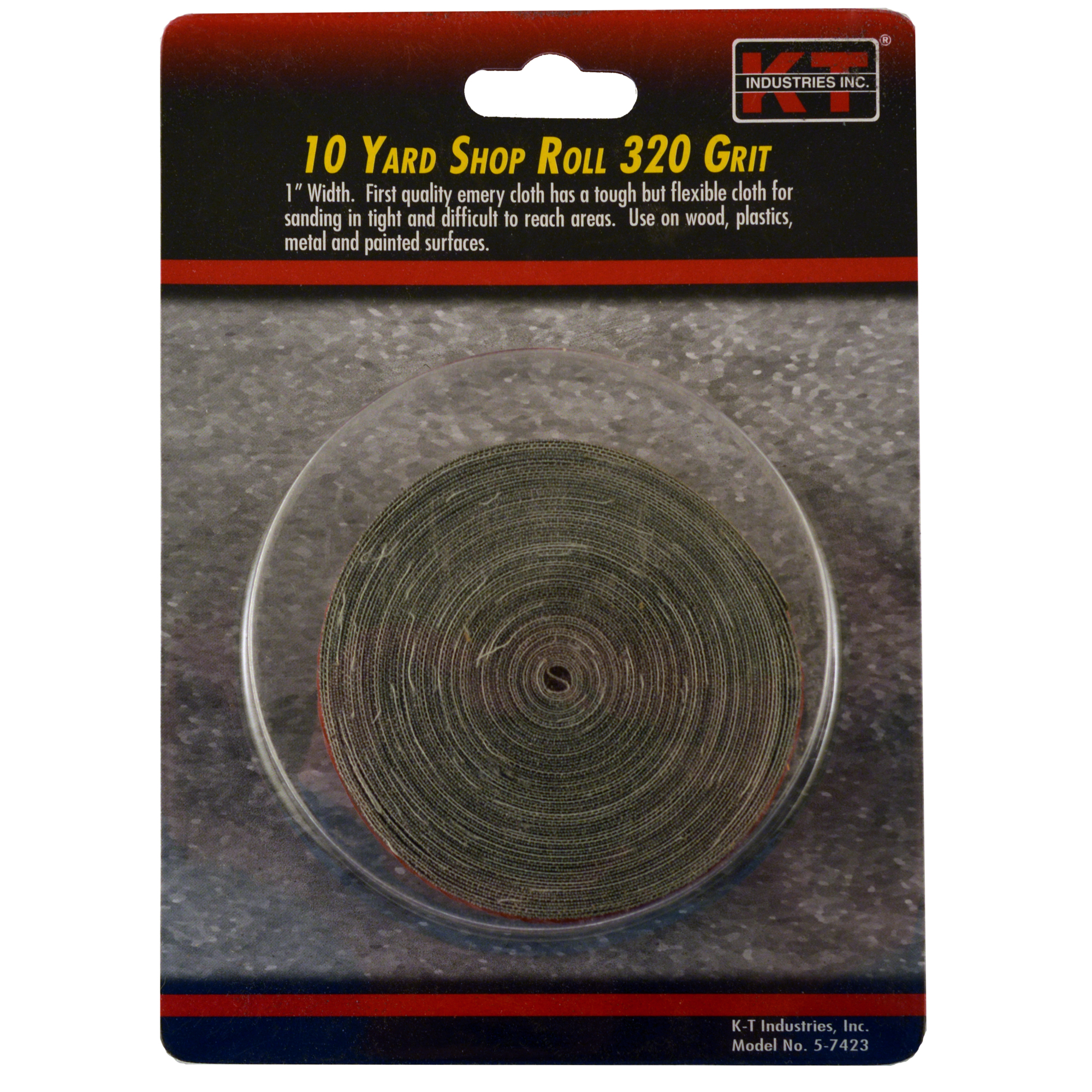 K-T Industries Shop Roll — 320 Grit, 1in. x 10yd., Model# 5-7423